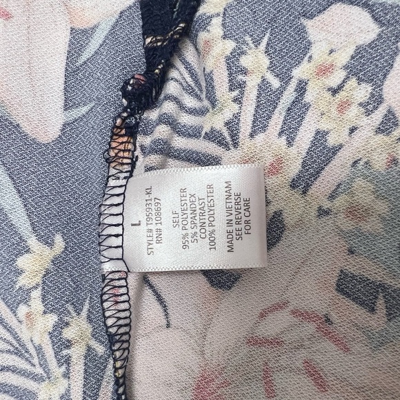 Sweet Rain Floral sheer long tunic LARGE - Picture 3 of 10